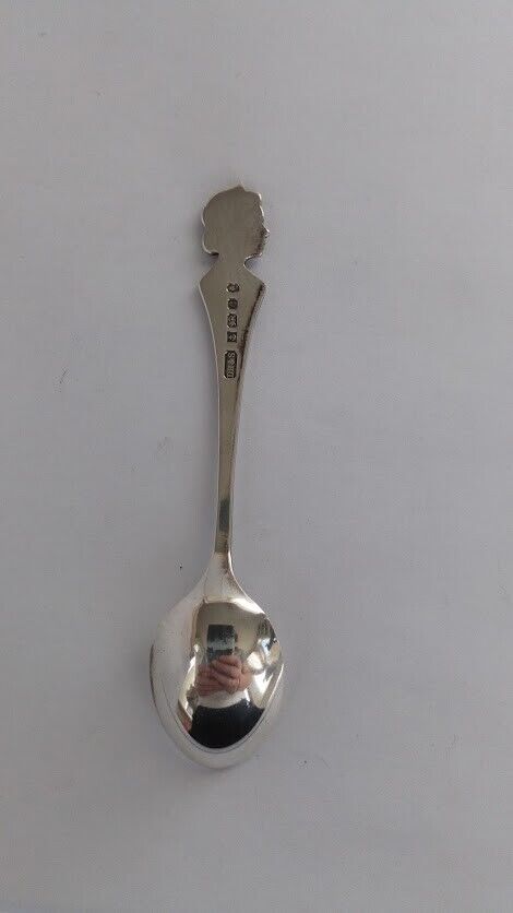 Jubilee Sterling Silver Teaspoon with the Queen’s Head by David Hollander,  1977